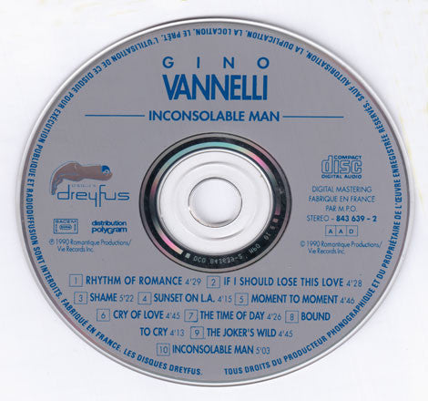 Gino Vannelli : Inconsolable Man (CD, Album)