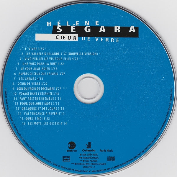 Hélène Ségara : Cœur De Verre (CD, Album, RE)