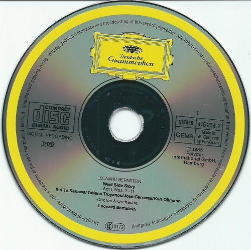 Leonard Bernstein, Kiri Te Kanawa, José Carreras, Tatiana Troyanos, Kurt Ollmann, Marilyn Horne : West Side Story (2xCD, Album)