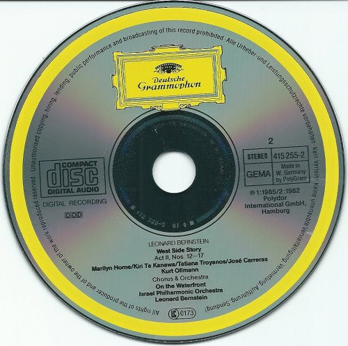 Leonard Bernstein, Kiri Te Kanawa, José Carreras, Tatiana Troyanos, Kurt Ollmann, Marilyn Horne : West Side Story (2xCD, Album)