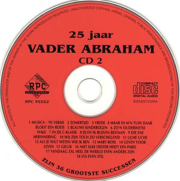 Vader Abraham : 25 Jaar Vader Abraham - Zijn 36 Grootste Successen (3xCD, Comp)