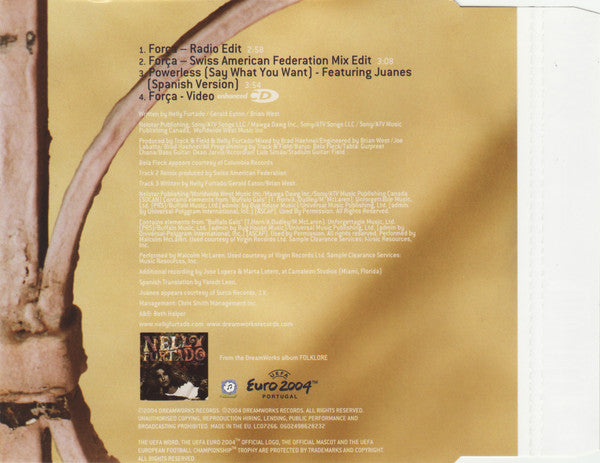 Nelly Furtado : Força (CD, Maxi, Enh)
