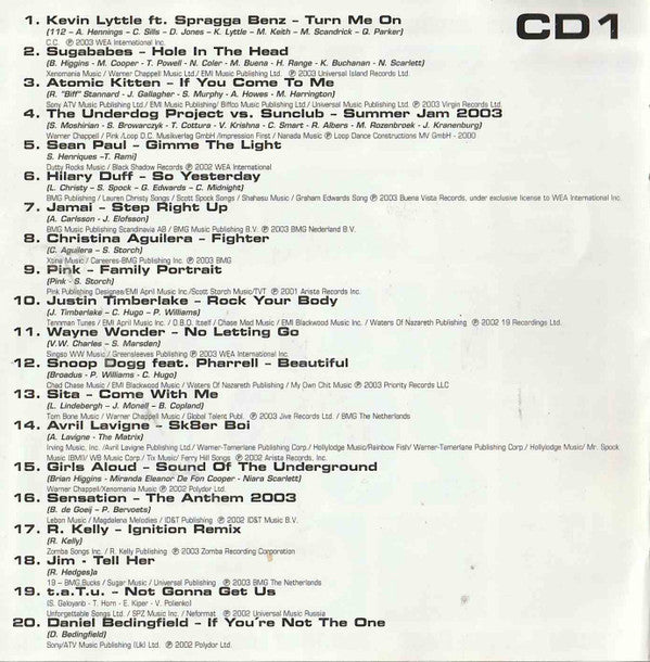 Various : Yorin FM - Hitzone - Best Of 2003 (2xCD, Comp)