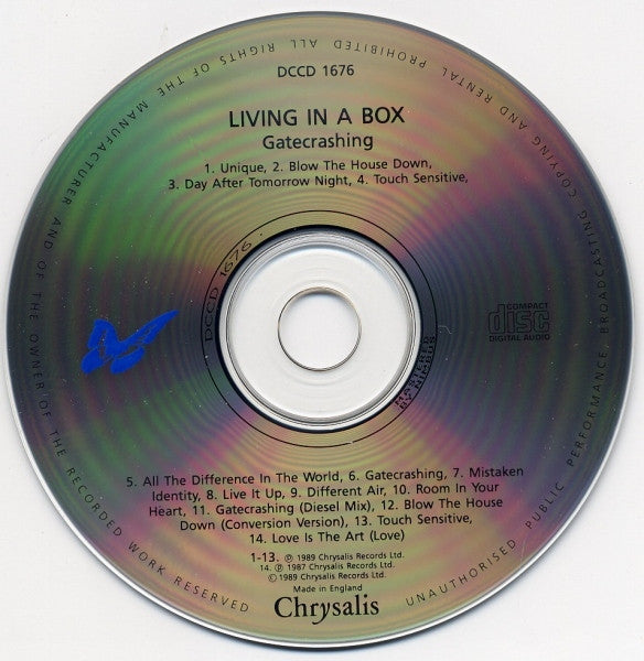 Living In A Box : Gatecrashing (CD, Album)