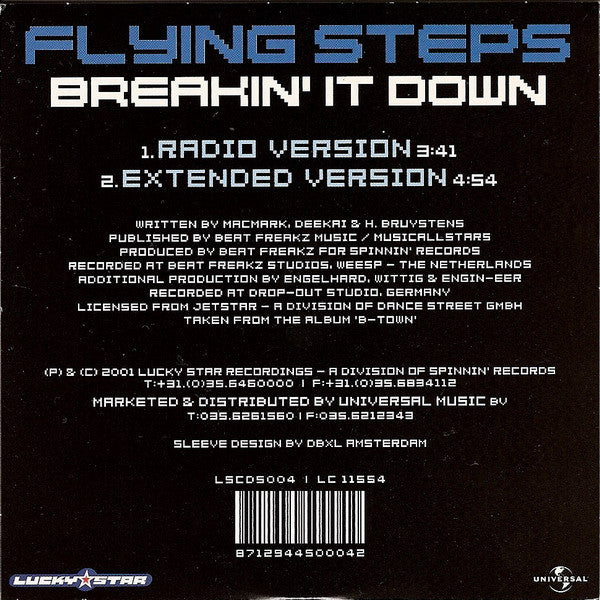 Flying Steps : Breakin' It Down (CD, Single)