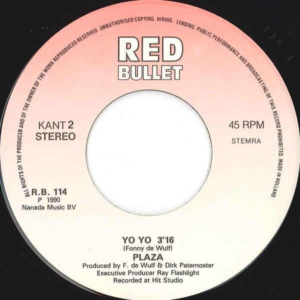 Plaza : Yo-Yo (Ten Years Ago) (7", Single)