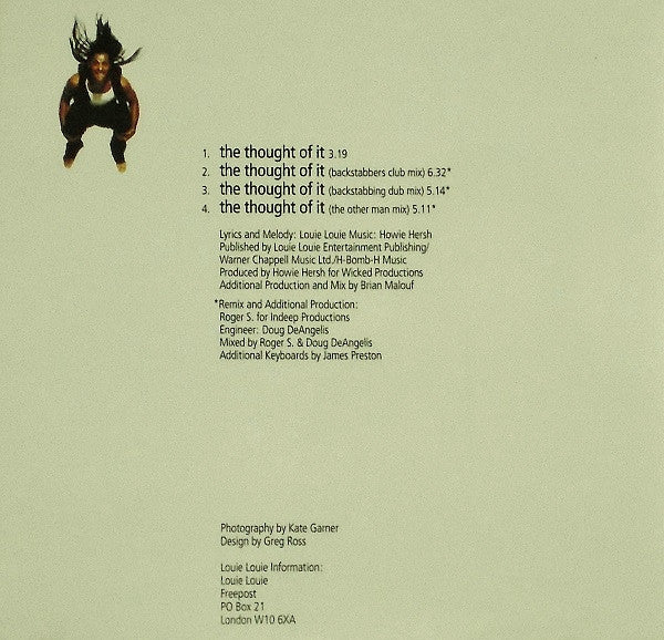 Louie Louie (2) : The Thought Of It (CD, Single)