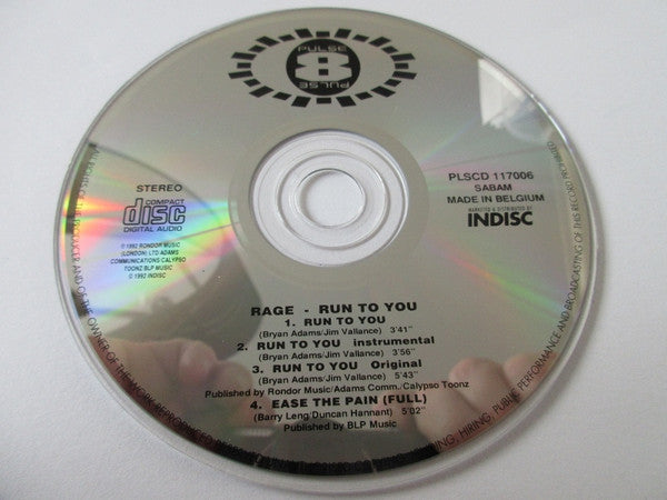 Rage : Run To You (CD, Single)