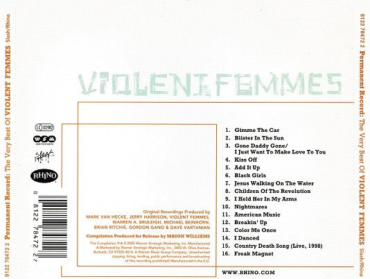 Violent Femmes : Permanent Record: The Very Best Of Violent Femmes (CD, Comp)