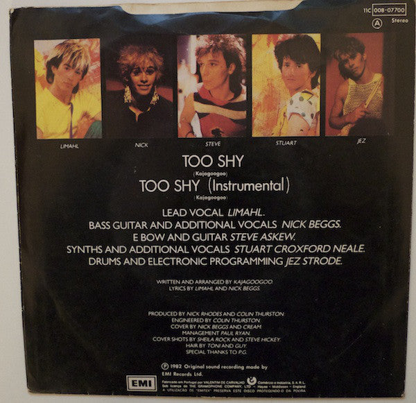 Kajagoogoo : Too Shy (7", Single)