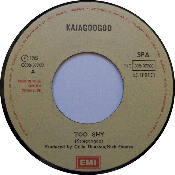 Kajagoogoo : Too Shy (7", Single)