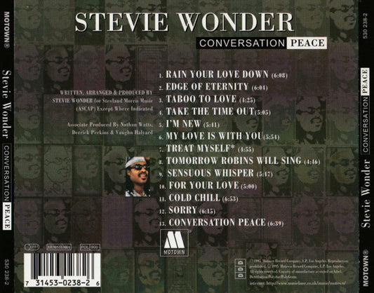 Stevie Wonder : Conversation Peace (CD, Album, PMD)