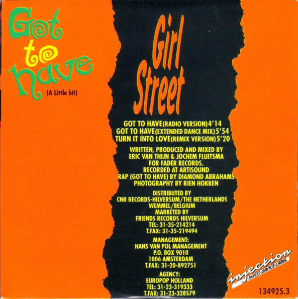 Girlstreet : Got To Have (CD, Single)