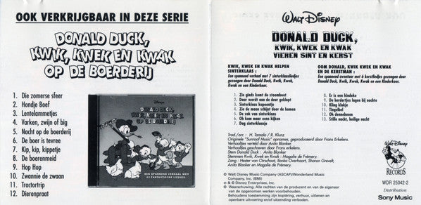 Donald Duck, Kwik, Kwek En Kwak : Donald Duck, Kwik, Kwek En Kwak Vieren Sint En Kerst (CD, Album)