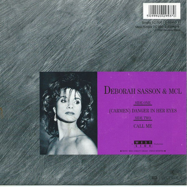 Deborah Sasson & MCL (Micro Chip League) : (Carmen) Danger In Her Eyes (7", Single)