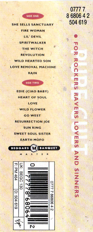 The Cult : Pure Cult (For Rockers Ravers, Lovers And Sinners) (Cass, Comp, Bla)
