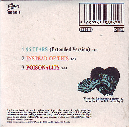 The Stranglers : 96 Tears (CD, Mini, Maxi, Hol)