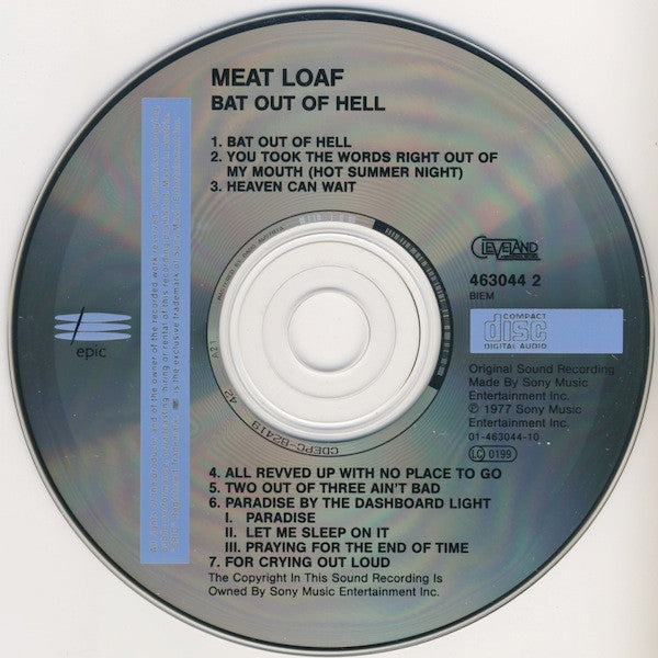 Meat Loaf : Bat Out Of Hell (CD, Album, RE)