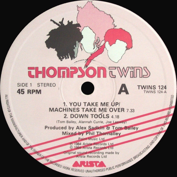 Thompson Twins : You Take Me Up (12", Single, P/Mixed)