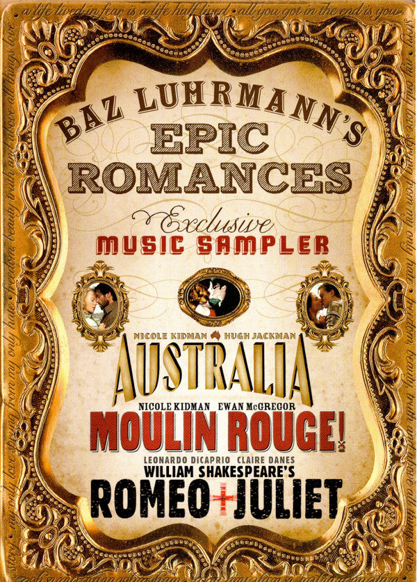 Baz Luhrmann : Baz Luhrmann's Epic Romances - Exclusive Music Sampler (DVD, Comp, Smplr)