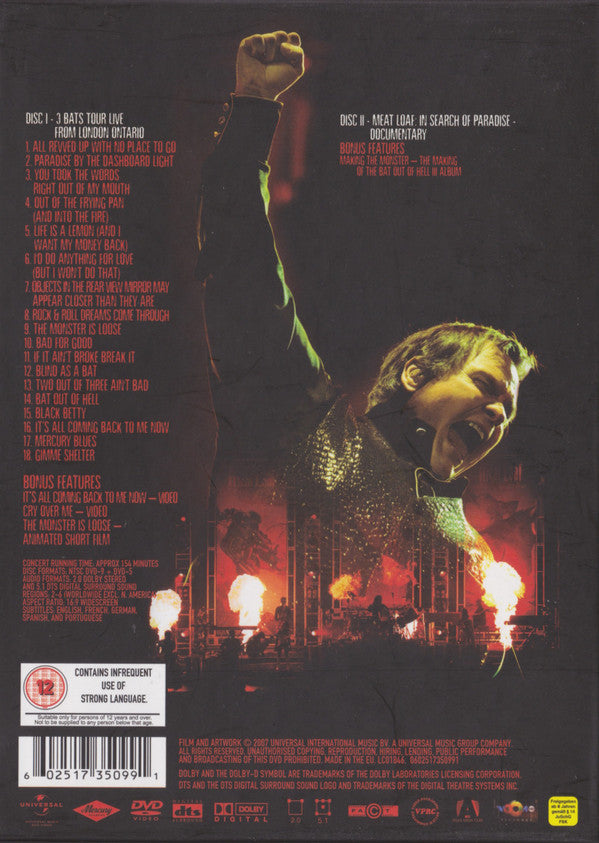 Meat Loaf : 3 Bats Live (2xDVD, Ltd)