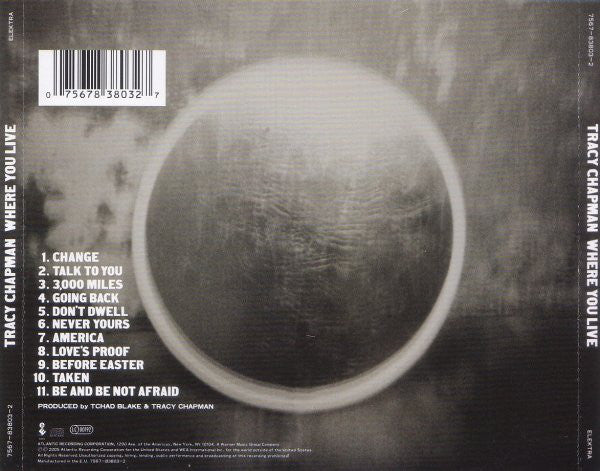 Tracy Chapman : Where You Live (CD, Album)