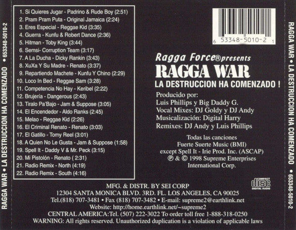 Various : Ragga War (CD, Comp, Mixed)