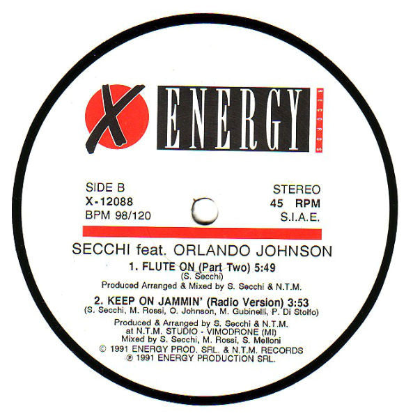 Stefano Secchi : Keep On Jammin' (12")
