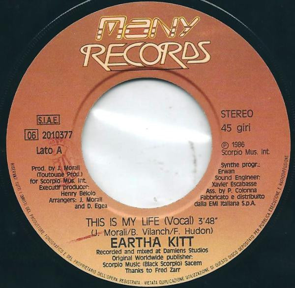Eartha Kitt : This Is My Life (7")