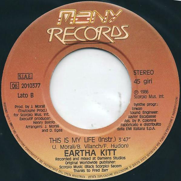 Eartha Kitt : This Is My Life (7")