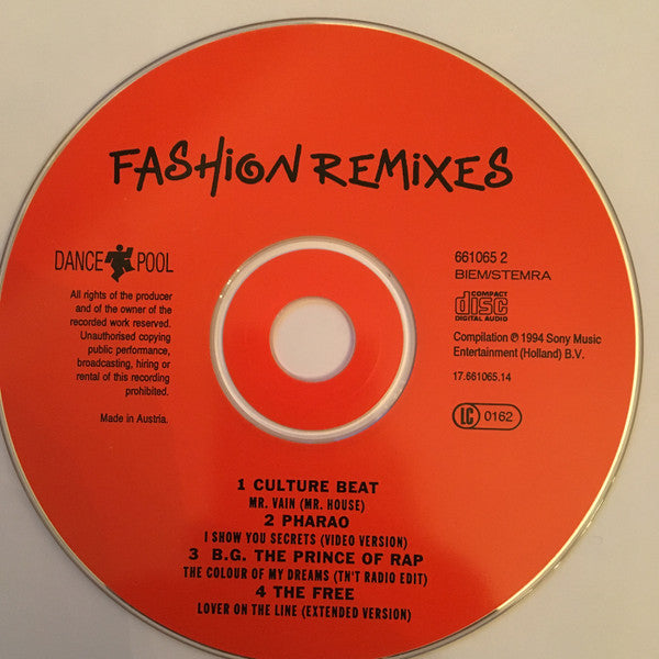 Various : Fashion Remixes (CD, Maxi, Comp)