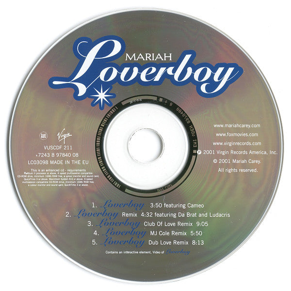 Mariah Carey : Loverboy (CD, Maxi, Enh)
