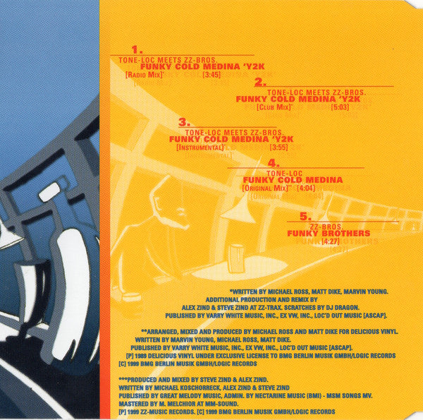 Tone Loc Meets ZZ-Bros. : Funky Cold Medina 'Y2K (CD, Maxi)