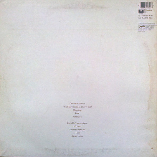Pet Shop Boys : Actually (LP, Album)