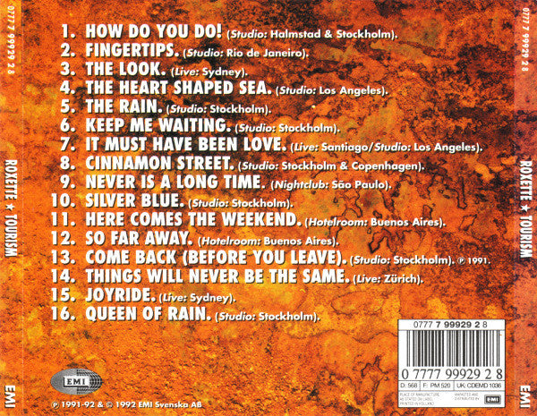 Roxette : Tourism (CD, Album)