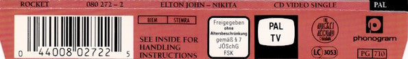 Elton John : Nikita (CDV, 5", Single, PAL)