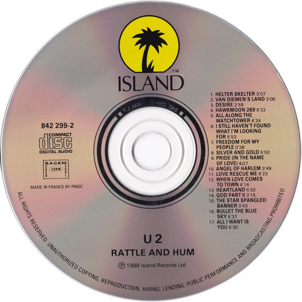 U2 : Rattle And Hum (CD, Album, RE)