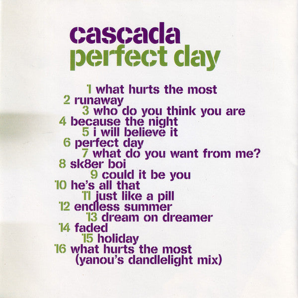 Cascada : Perfect Day (CD, Album)