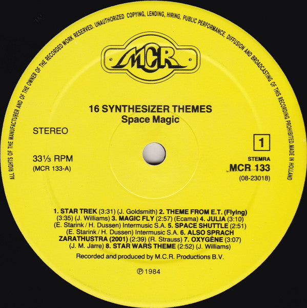 Space Magic : 16 Synthesizer Themes (LP, Album)
