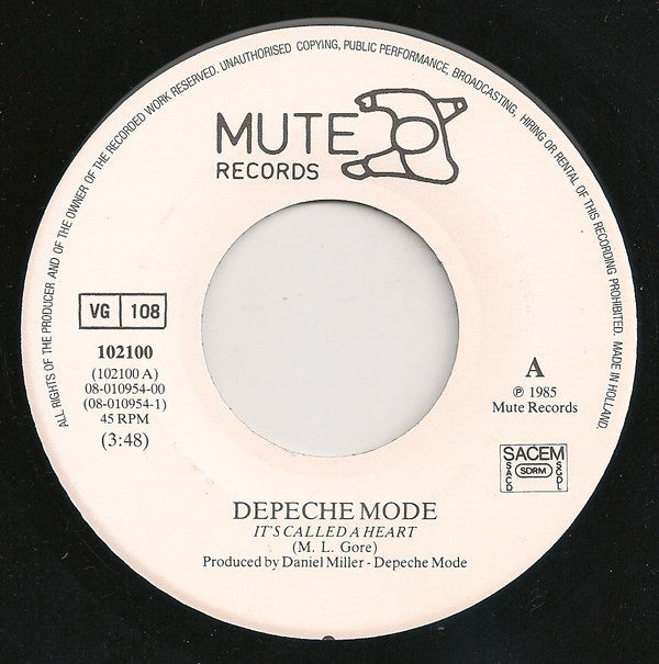 Depeche Mode : It's Called A Heart (7", Single, Ext)