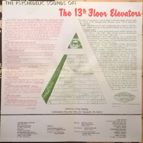 13th Floor Elevators : The Psychedelic Sounds Of The 13th Floor Elevators (CD, Album, RE)