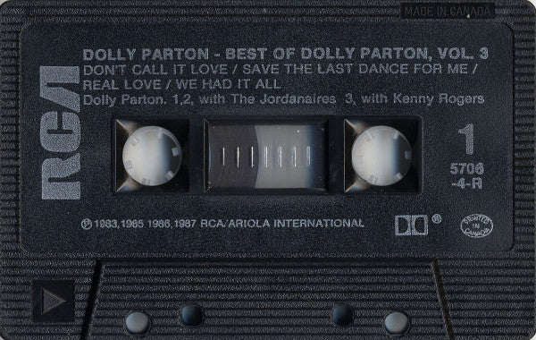Dolly Parton : Best Of Dolly Parton, Vol. 3 (Cass, Comp, Bla)
