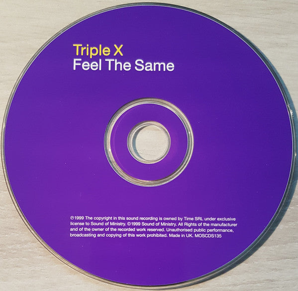 Triple X : Feel The Same (CD, Single)