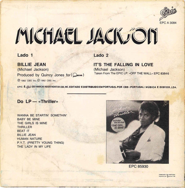 Michael Jackson : Billie Jean (7", Single)