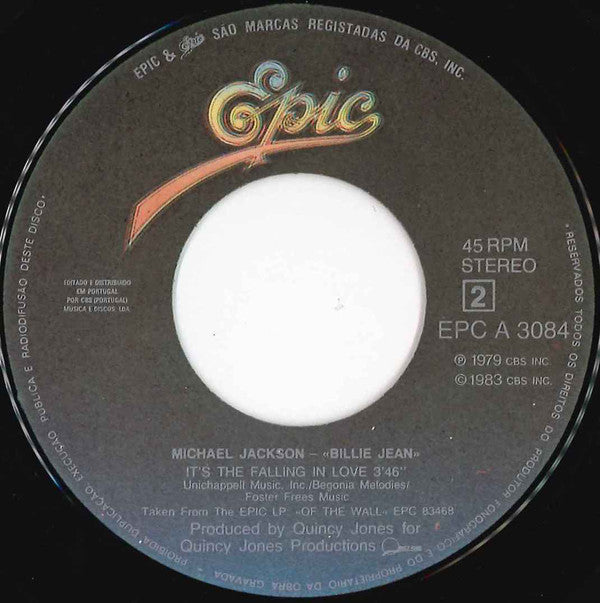 Michael Jackson : Billie Jean (7", Single)