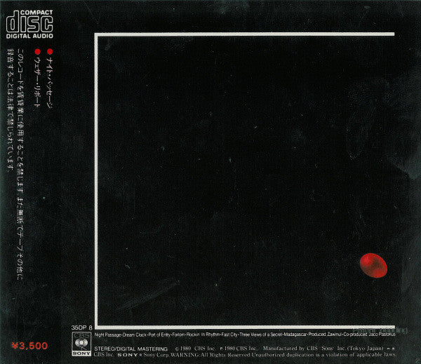 Weather Report : Night Passage (CD, Album, RE)