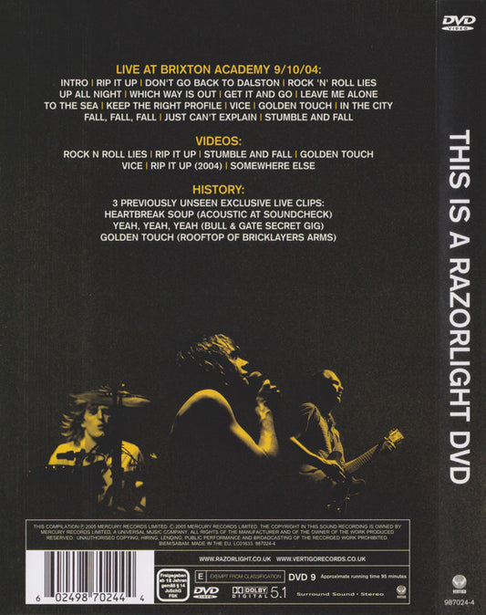Razorlight : This Is A Razorlight DVD (DVD-V, Multichannel, NTSC)