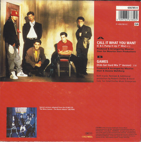 New Kids On The Block : Call It What You Want (C & C Pump It Up 7" Mix) (7", Single, Pos)