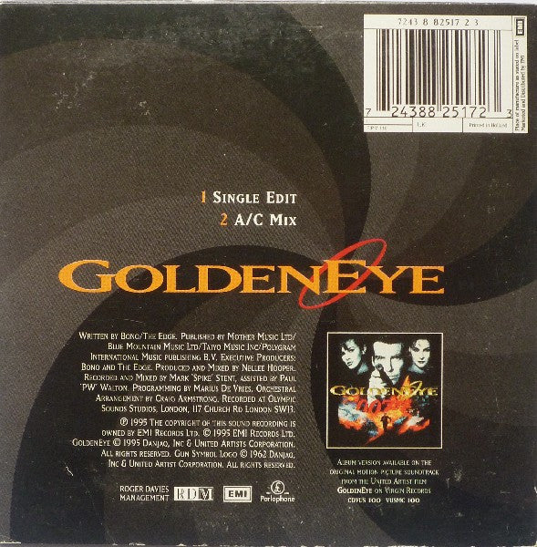 Tina Turner : GoldenEye (CD, Single, Car)