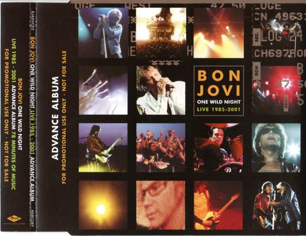 Bon Jovi : One Wild Night Live 1985 - 2001 (CD, Advance, Album, Promo)
